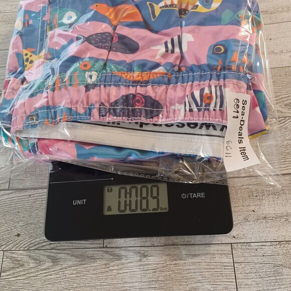 Wes And Willy Swim Shorts Trunks Mens Large Multicolor Pull On Drawstring Beach - Picture 8 of 8